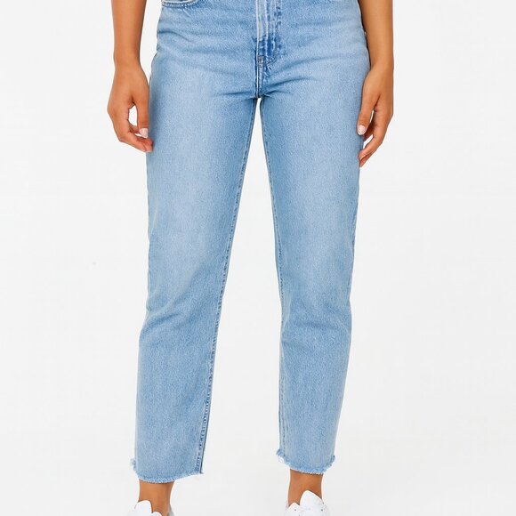 AMO Denim Kick Crop Raw Hem Topanga color Jeans Women’s US Size 29 - Picture 2 of 9